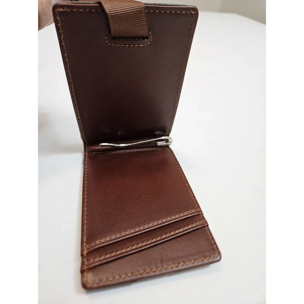 Serman Brands Brown Bifold Men's Wallet with Card Slots and Folding Feature